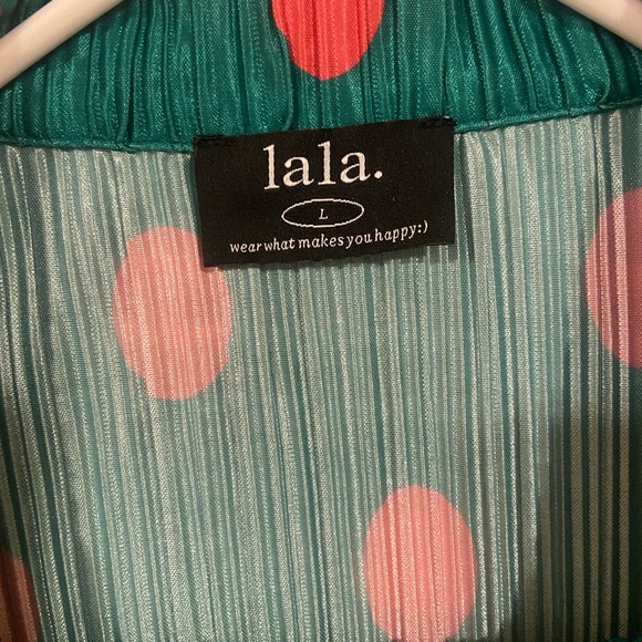 Dressed in LALA Plissé Set Retro Watermelon Polka Dots sz Large NWOT - Picture 7 of 14